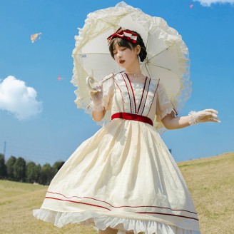 Encounter Dream Lolita Style Dress OP by Withpuji (WJ61)